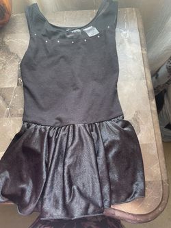 Girls Black Ballet Dance Dress Size 8/10