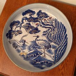 Vintage Blue & White Japanese Platter