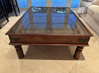 Glass And Wooden Table