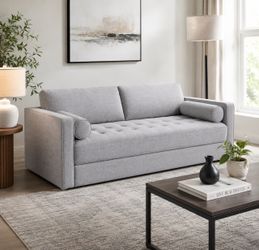 Article Sven 88” Tufted Sofa Bed – Stone Gray
