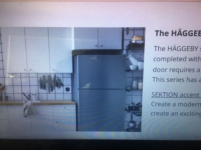 NIB IKEA Over Fridge Cabinet + Doors & Hinges