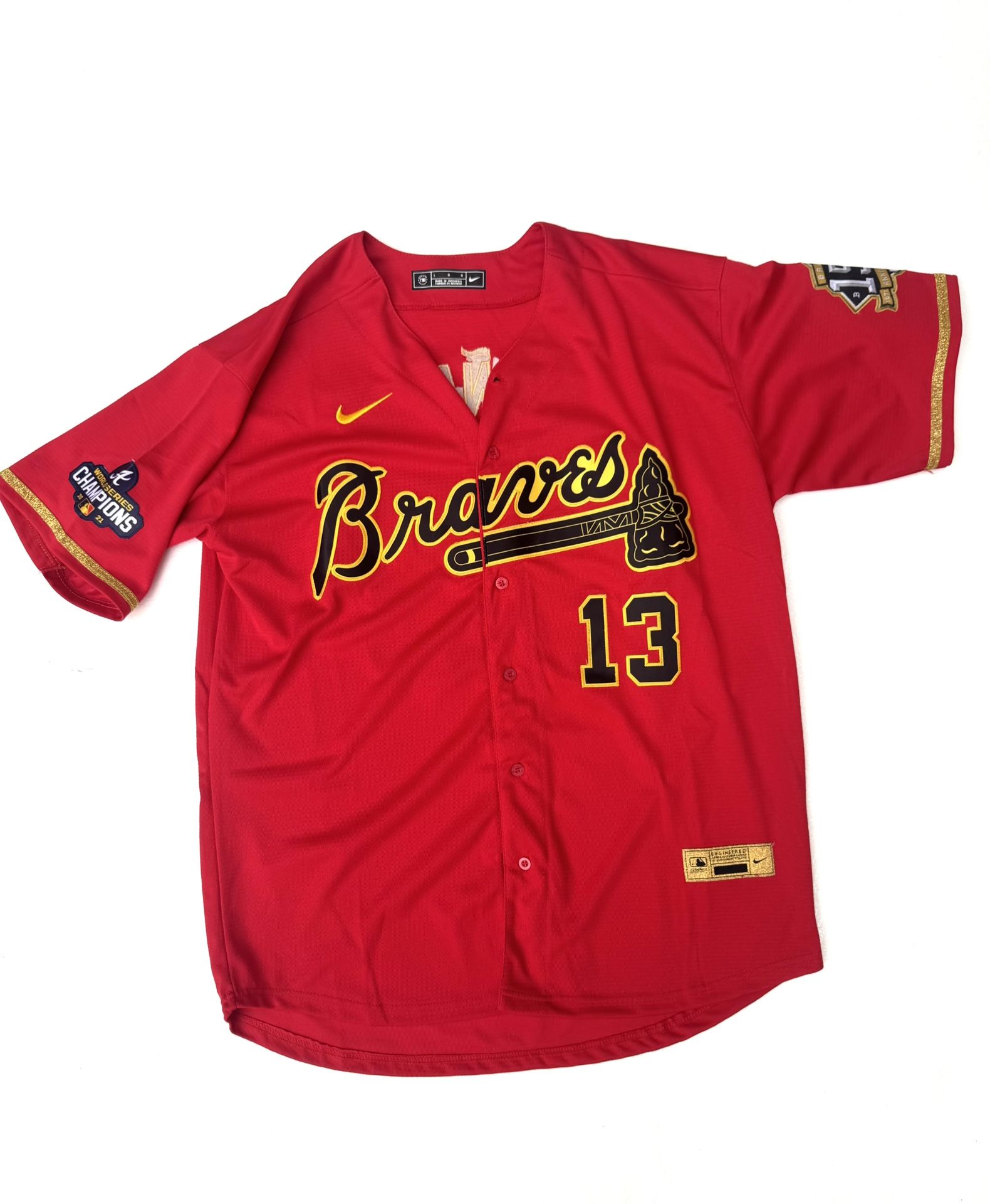 Nike Atlanta Braves Ronald Acuna Jr. 2021 World Series Jersey L