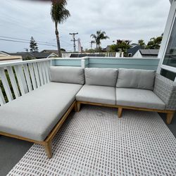 article outdoor sectional couch & chair + covers (urba beach sand model)