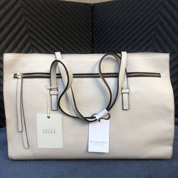 Vittoria Napoli Pamela Ivory Leather Satchel/Handbag 