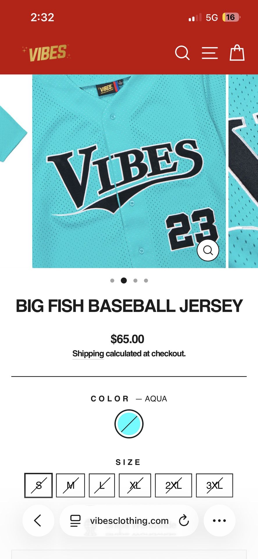 Vibes Baseball Jersey