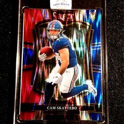 Cam Skattebo 2025 Select red And Blue Shock Rookie NEW YORK GIANTS NFL 