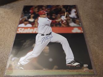 Los Angeles Angeles Mike Trout Signed Photo