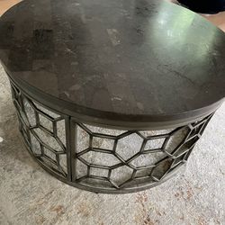 Round Coffee Table With Marble Top