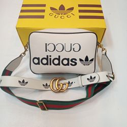 Authentic GG XAdidas Messenger Bag With Matching Belt