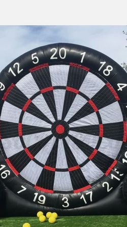 brand new inflatable dart board - soccer kick game with blower