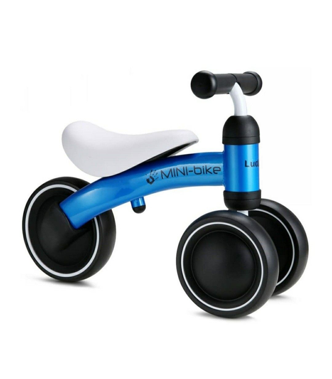 Baby Balance Bike - BLUE Mini Kids Starter First Bicycle No Pedals for 6-24 Months Toddler Toys Gift Training Riding