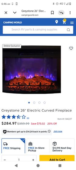 Greystone 26" Electric Curved Fireplace