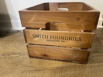Smith Foundries Finished Natural Wood Crate.