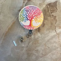 Multicolor Tree Badge Reel