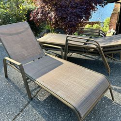 Set Of 4 Chaise Lounge Deck Chairs