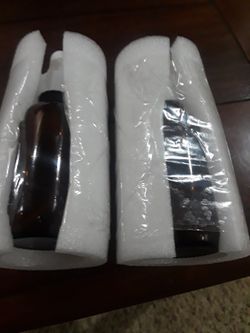 2 Amber Glass Spray Bottles 1.7 Oz. New