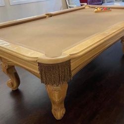 8ft Tan Pool Table 