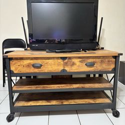 Rustic Dining Table Set + TV Stand – Must Go ASAP