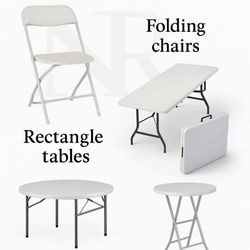 Chairs And Tables For R,e,n, T