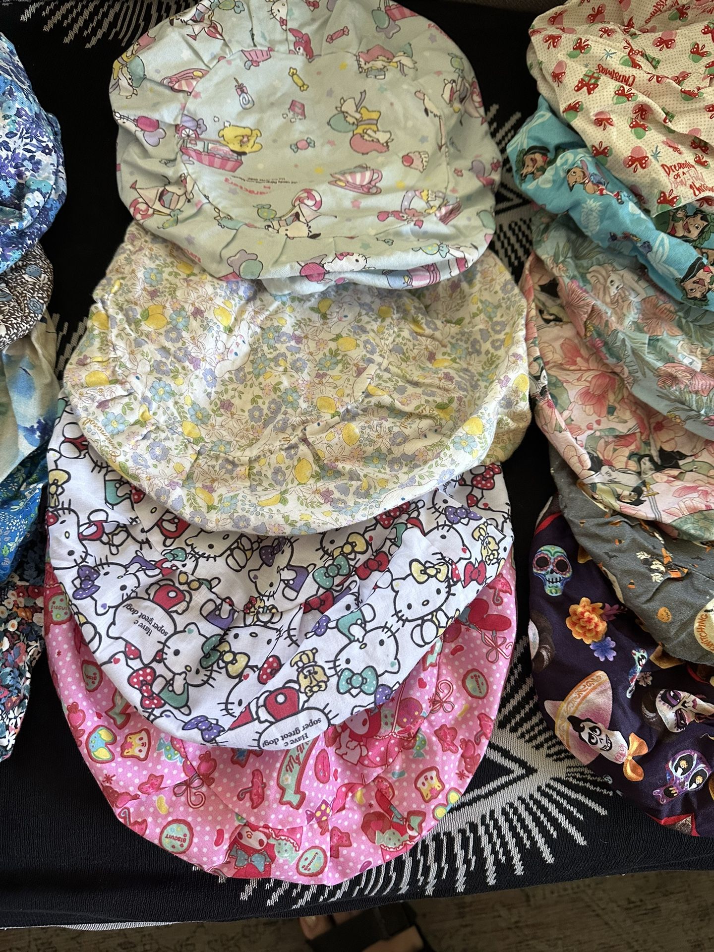 Cute Scrub Hats/ Nurse Cloth Bouffant Hats