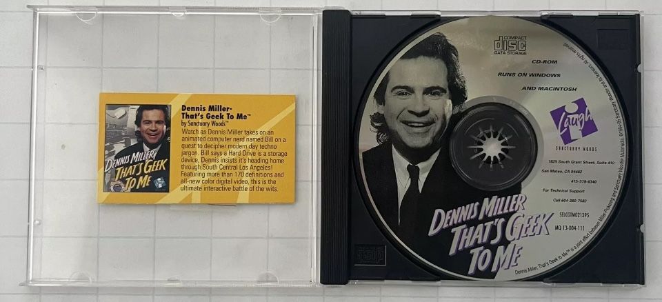 Dennis Miller That's Geek To Me (PC-CD-ROM, 1995) for Win/Mac