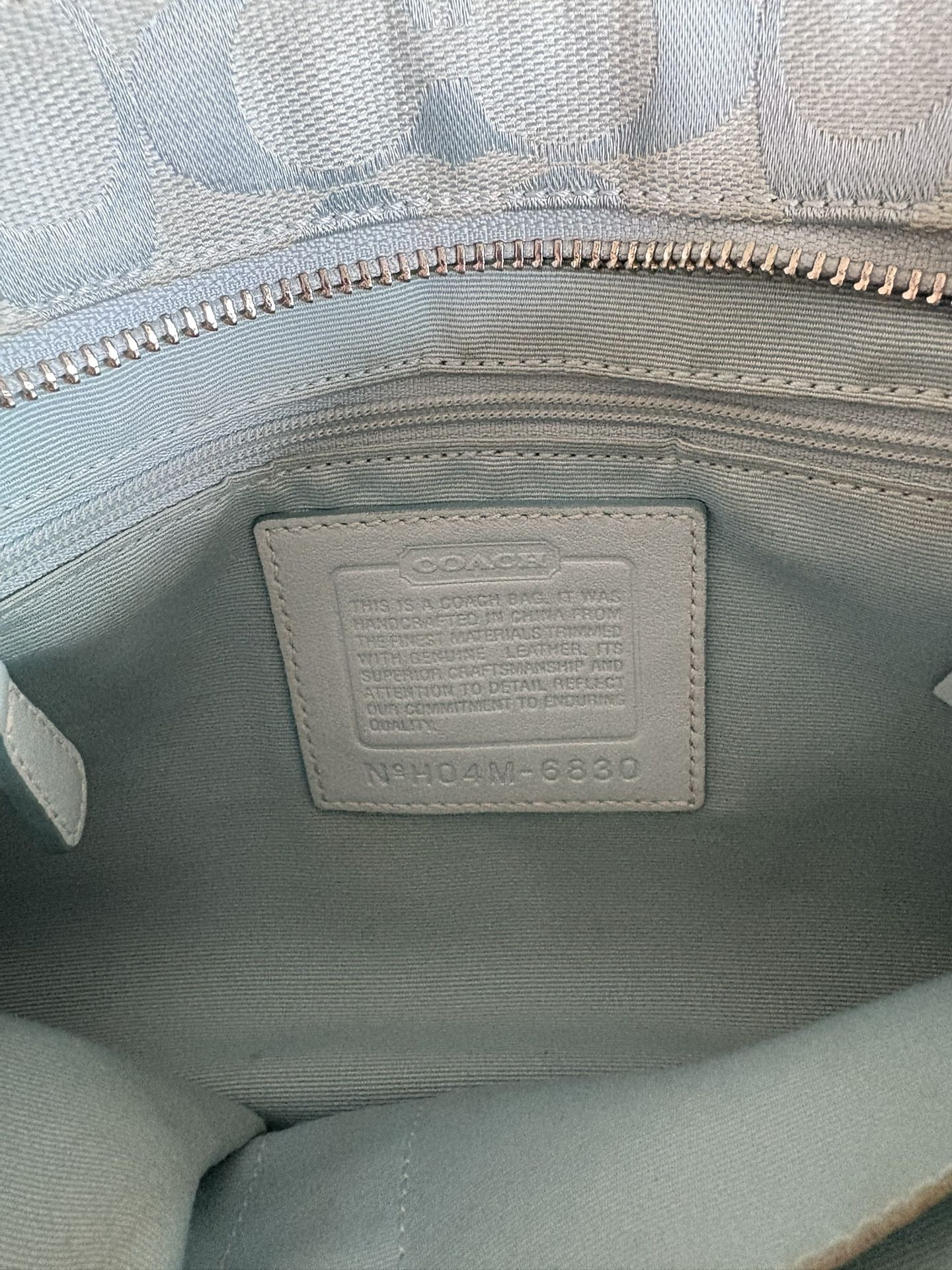 Teal Vintage Coach Purse 