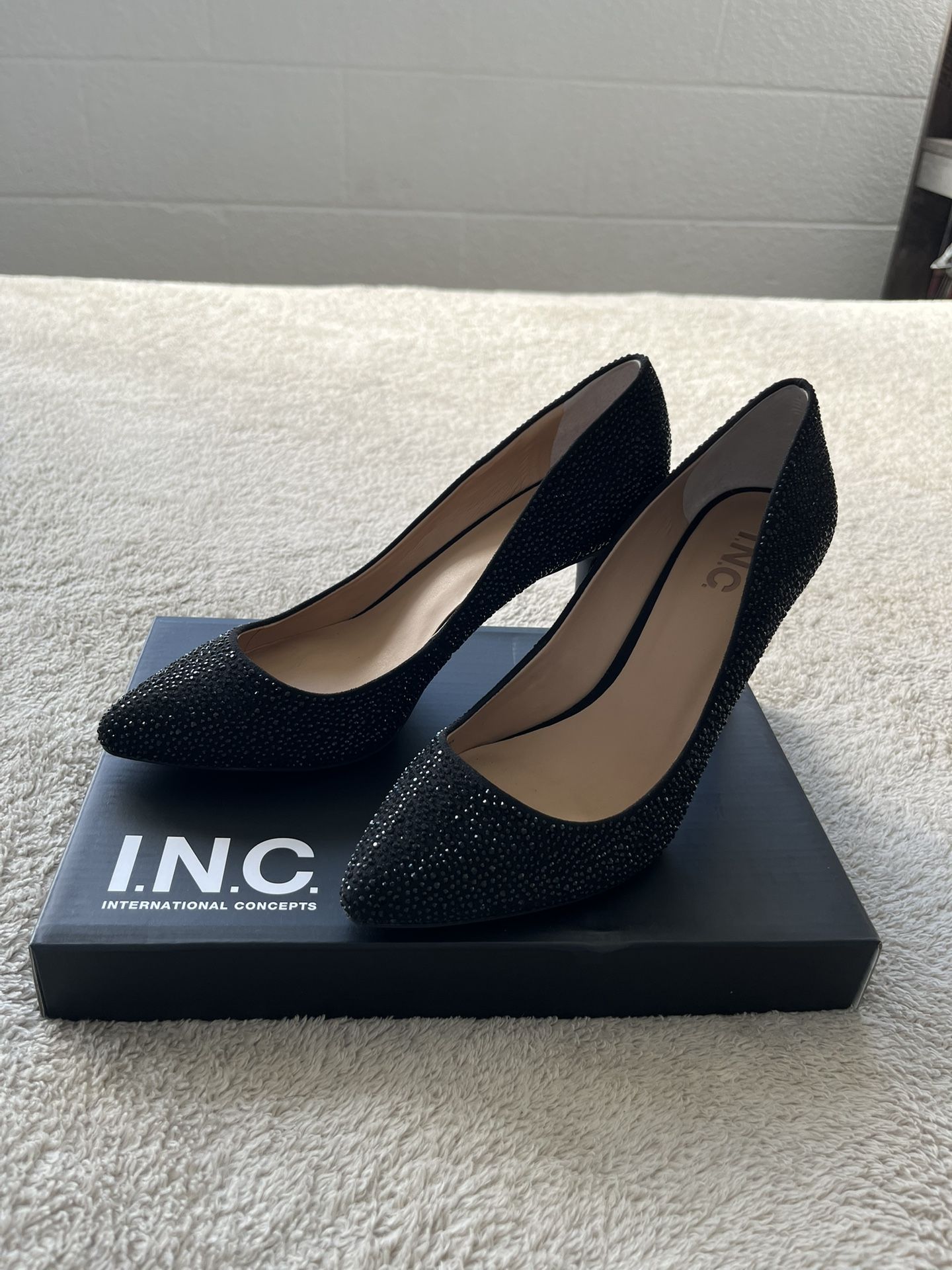 Black Gemstone Heels