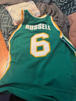 vintage Russell #6 Green Basketball Jersey XXL