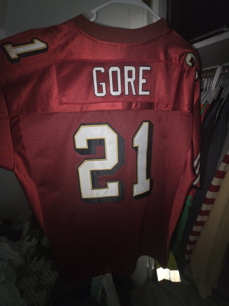 Authentic On Field Frank Gore 49ers Jersey Reebok Size 56 with 60th Season Patch
