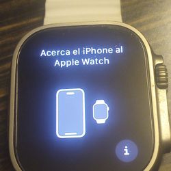 Unlocked Apple Watch Ultra 2. 49MM Titanium Titanium White Ocean Band