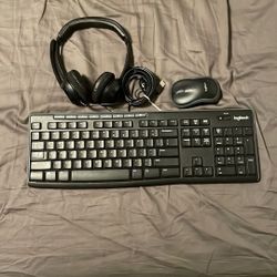 Keyboard, Mouse, And Headset
