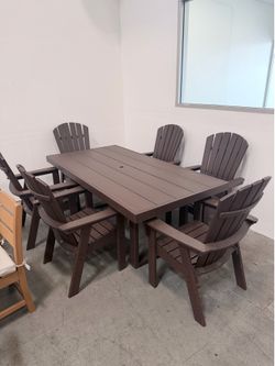 Adirondack 7-Piece Dining Set with Trestle