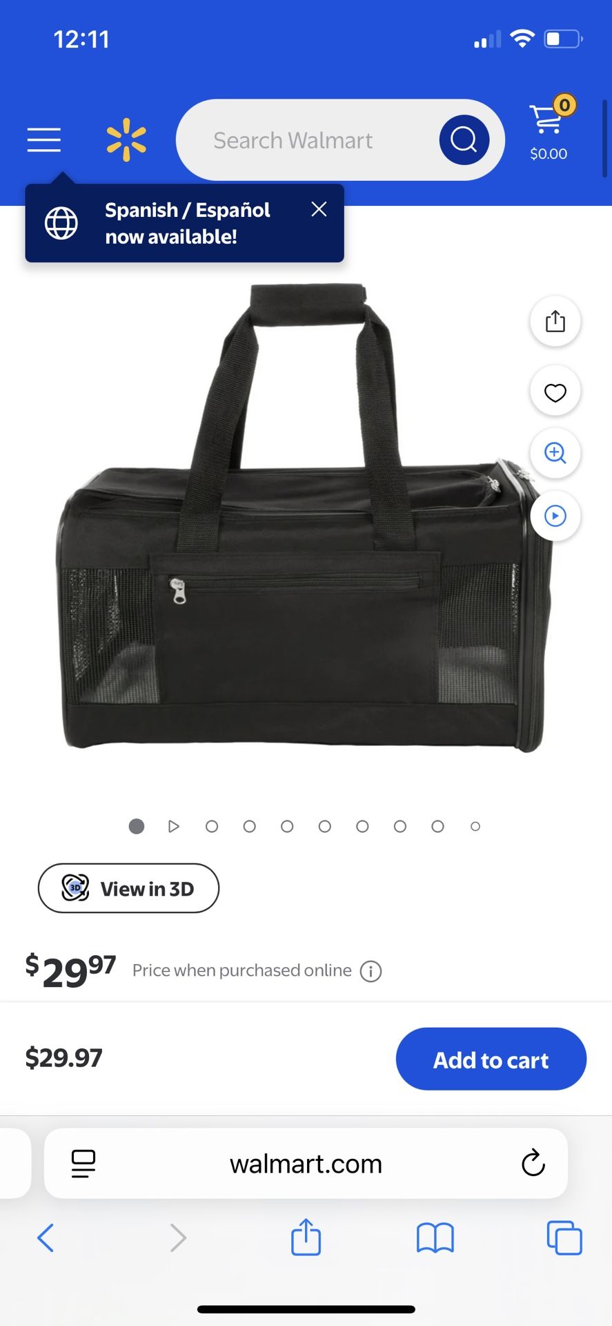 pet carrier. medium 