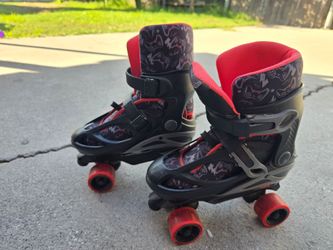 Kids Quad Roller Skates Black and Red