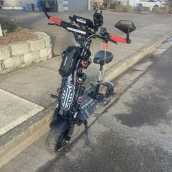 Electric Scooter Adult, 7000W Motor, 60V 33Ah Battery, 55 mph, Max 65 Miles Range, Hydraulic Suspension, Hydraulic Brakes, 13"All Terrain Tires, Adjus