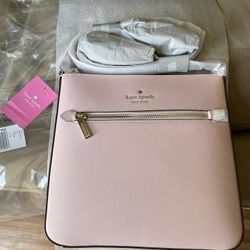 New Kate Spade Lko  Chalk Pink Cross Body 