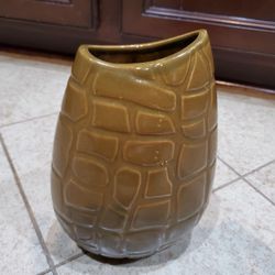 Porcelain Mustard  Vase