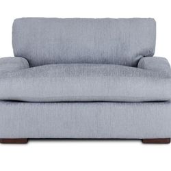 Kevin Charles Alpha Light Gray Fabric Chair
