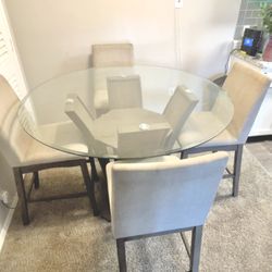 Glass Top Dining Room Table