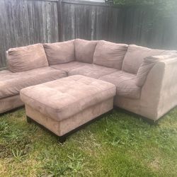 free sectional + ottoman