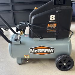 🔶ASSEMBLE READY🔶MCGRAW 8 Gallon, 150 PSI Oil-Free Horizontal Shop/Auto Air Compressor