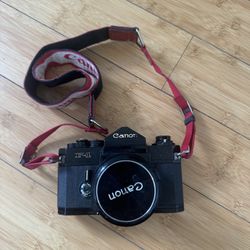 Canon F1 35mm SLR Film Camera W/Waist Level Viewfinder & FL50mm F1:14