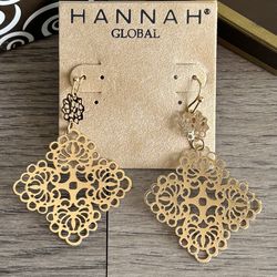 Elegant Filigree Drop Earrings