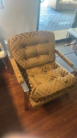 1970s Milo Baughman Flat-Bar Chrome Lounge Chair