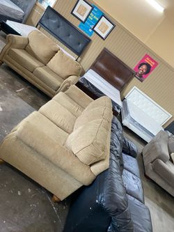 Fabric sofas sets 2 pieces