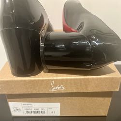 Christin Louboutin Patent Leather Short  Heel! Great For Work!