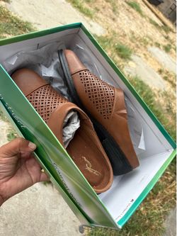 Box of women’s shoes