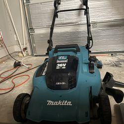 21” Makita Self-Propelled 18VX2 Battery Electric Mower - Without Battery and Charger