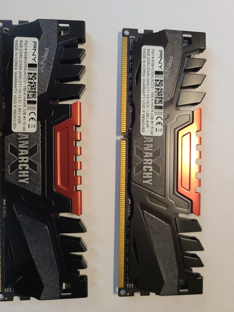 PNY Anarchy 8GB x 2 2400Mhz DDR3 MEMORY