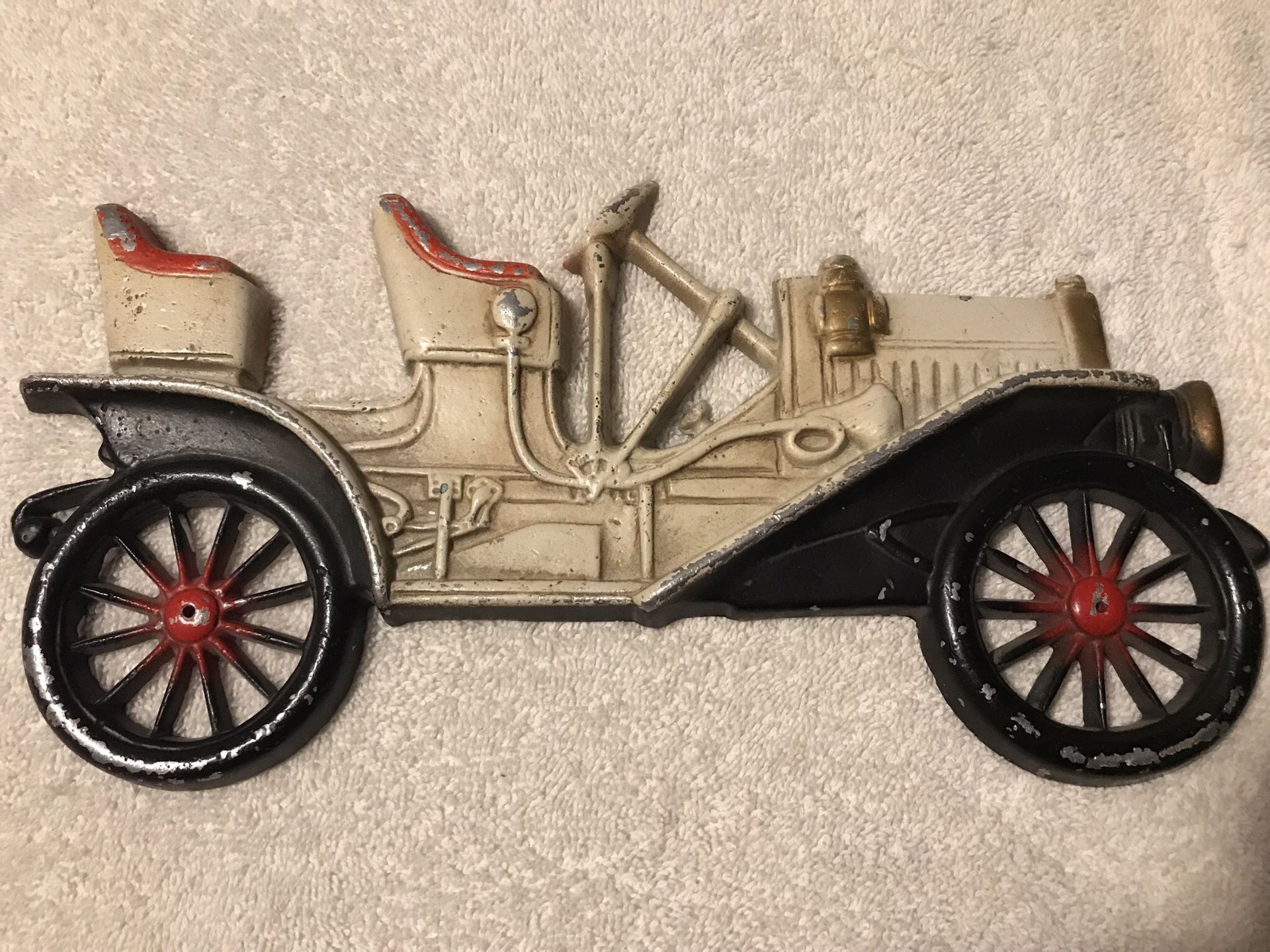 Midwest 1910 Buick cast iron wall hanging plaque